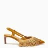 ULLA JOHNSON Shira Fringe Sling Back - Sunsprite Colorblock