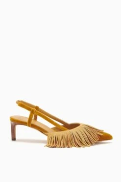 ULLA JOHNSON Shira Fringe Sling Back - Sunsprite Colorblock
