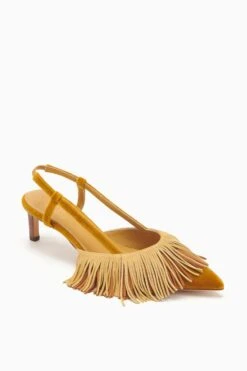 ULLA JOHNSON Shira Fringe Sling Back - Sunsprite Colorblock -Chic Clothing Store FA231002 FRINGESLINGBACK MARIGOLD SIERRA b r web