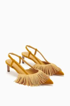 ULLA JOHNSON Shira Fringe Sling Back - Sunsprite Colorblock -Chic Clothing Store FA231002 FRINGESLINGBACK MARIGOLD SIERRA d r web