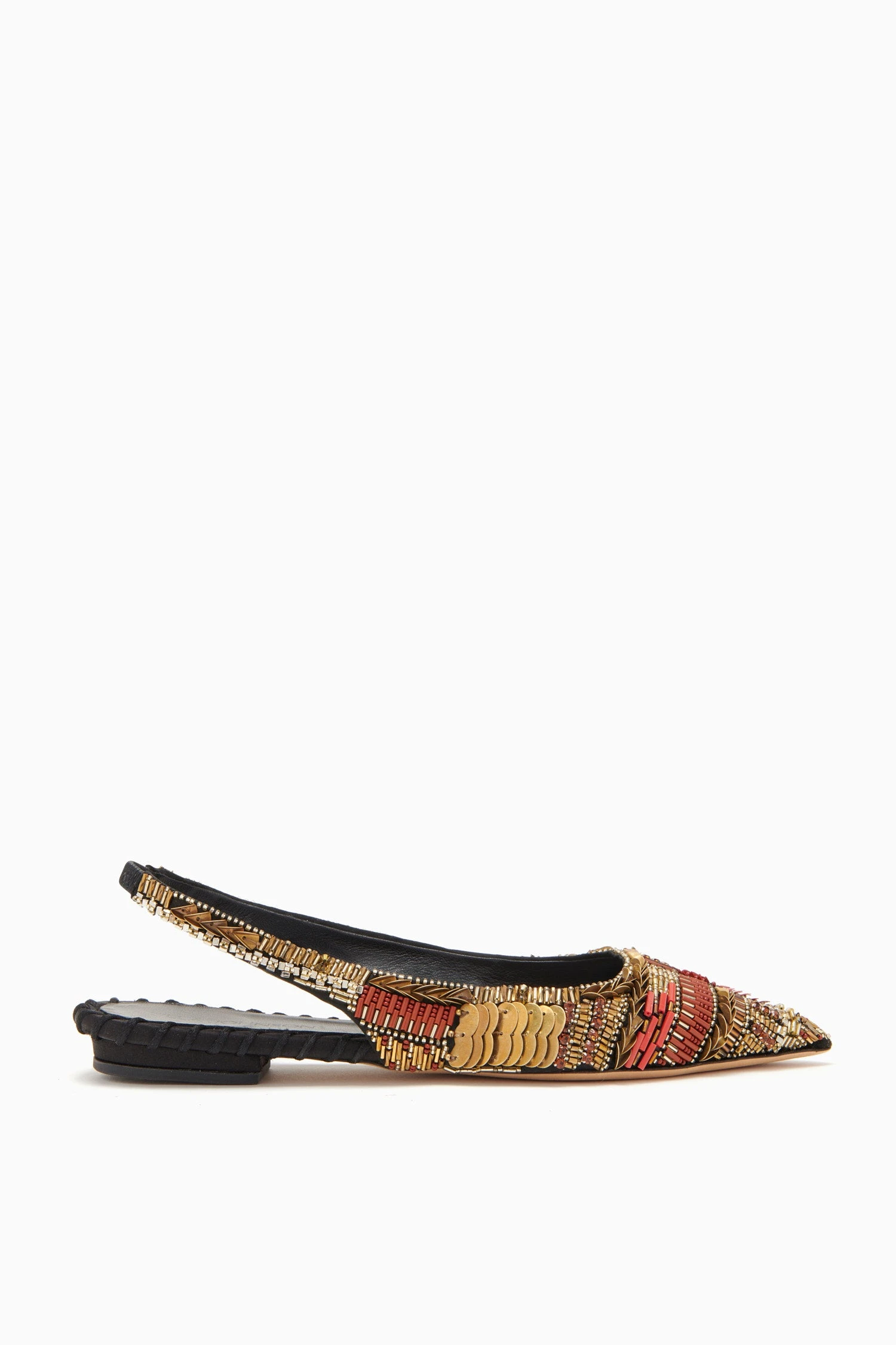 ULLA JOHNSON Isadora Embellished Sling Back Flat - Solar 3 ULLA JOHNSON Isadora Embellished Sling Back Flat - Solar