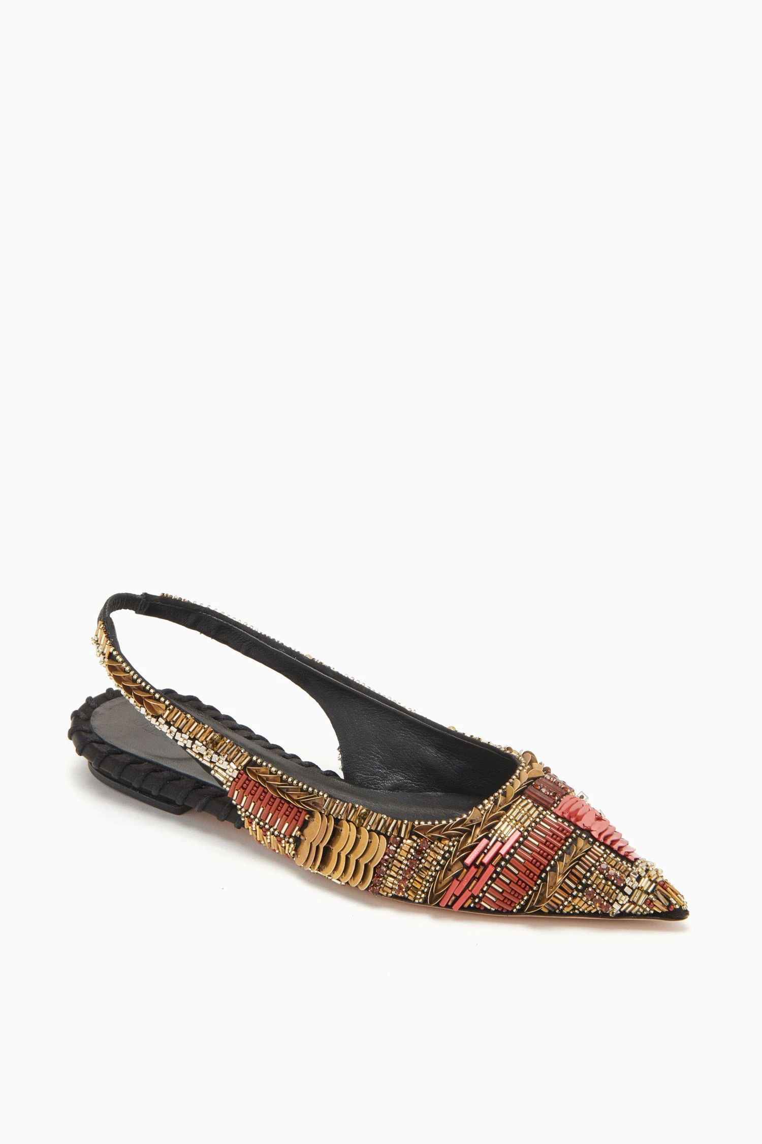 ULLA JOHNSON Isadora Embellished Sling Back Flat - Solar 4 ULLA JOHNSON Isadora Embellished Sling Back Flat - Solar - Image 2