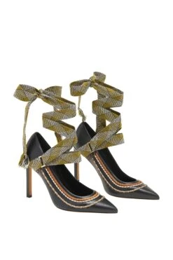 ULLA JOHNSON Salma Ribbon High Heel - Noir 10 ULLA JOHNSON Salma Ribbon High Heel - Noir -Chic Clothing Store FA231018 RIBBON HIGH HEEL NOIR d r UPDATE