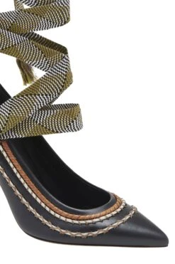 ULLA JOHNSON Salma Ribbon High Heel - Noir 11 ULLA JOHNSON Salma Ribbon High Heel - Noir -Chic Clothing Store FA231018 RIBBONHIGHHEEL NOIR c r