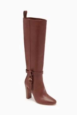 ULLA JOHNSON Annette Knee High Boot - Mahogany 9 ULLA JOHNSON Annette Knee High Boot - Mahogany -Chic Clothing Store FA231019 ANNETTEKNEEHIGHBOOT MAHOGANY b r web