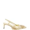 ULLA JOHNSON Shira Fringe Sling Back - Gold