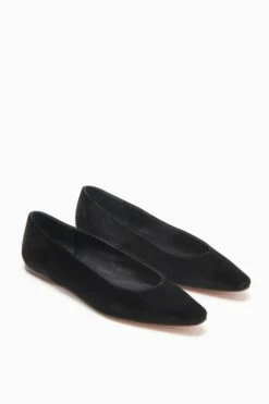 ULLA JOHNSON Arlo Ballet Flat - Noir -Chic Clothing Store FA231029 ARLOBALLETFLAT NOIR d r web