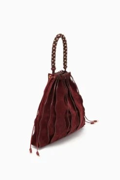 ULLA JOHNSON Adria Large Pleated Wave Bag - Mahogany 9 ULLA JOHNSON Adria Large Pleated Wave Bag - Mahogany -Chic Clothing Store FA231124 ADRIALARGEPLEATEDWAVEBAG MAHOGANY b r web