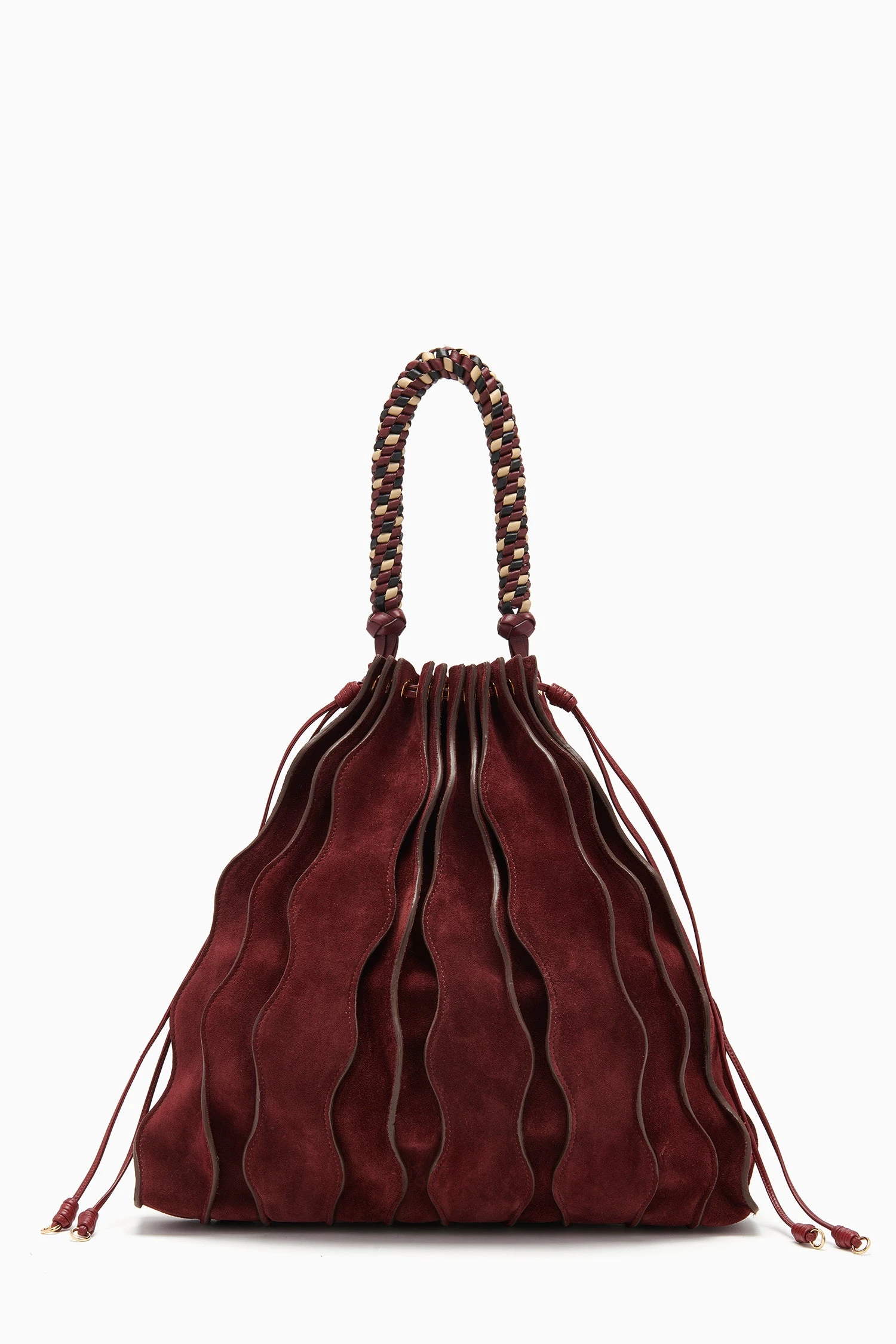 ULLA JOHNSON Adria Large Pleated Wave Bag - Mahogany 4 ULLA JOHNSON Adria Large Pleated Wave Bag - Mahogany - Image 2