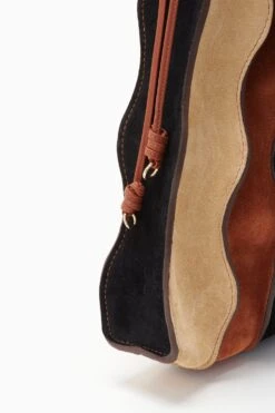 ULLA JOHNSON Adria Large Pleated Wave Bag - Dune Colorblock -Chic Clothing Store FA231125 ADRIALARGEPLEATEDWAVEBAG SIERRACOLORBLOCK c r web