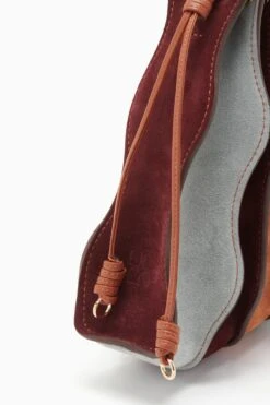 ULLA JOHNSON Adria Small Pleated Wave Bag - Agave Colorblock -Chic Clothing Store FA231128 ADRIASMALLPLEATEDWAVEBAG AGAVECOLORBLOCK c r web