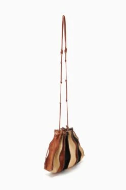 ULLA JOHNSON Adria Small Pleated Wave Bag - Dune Colorblock -Chic Clothing Store FA231128 ADRIASMALLPLEATEDWAVEBAG SIERRACOLORBLOCK b r web