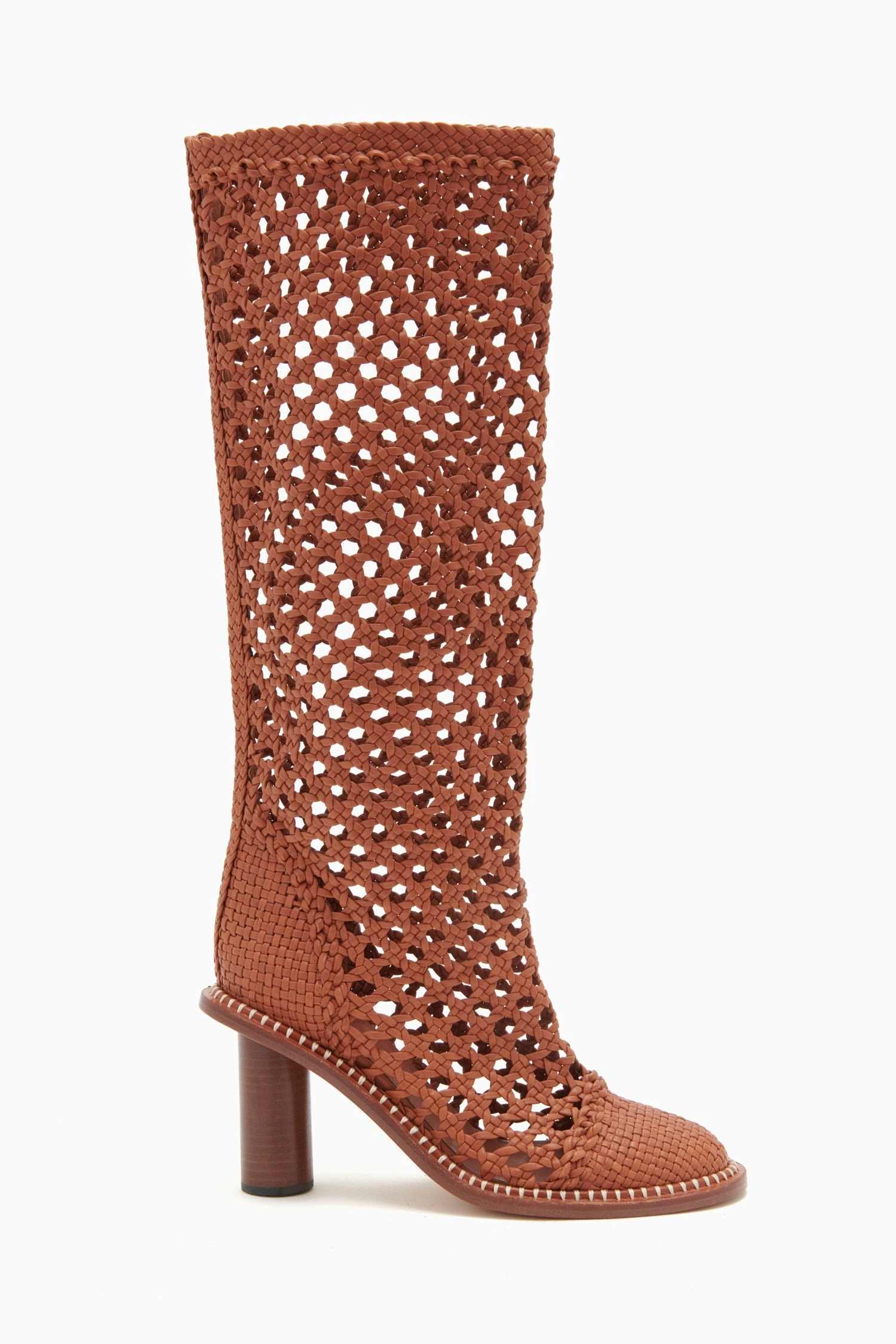 ULLA JOHNSON Hannah Woven Leather High Heel Boot - Sierra 3 ULLA JOHNSON Hannah Woven Leather High Heel Boot - Sierra