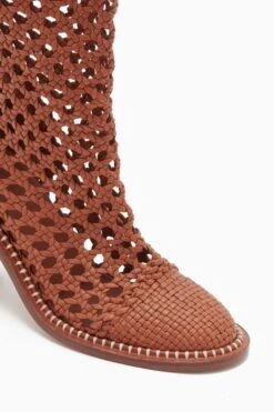ULLA JOHNSON Hannah Woven Leather High Heel Boot - Sierra 8 ULLA JOHNSON Hannah Woven Leather High Heel Boot - Sierra -Chic Clothing Store PF231004 HannahWovenLeatherHighHeelBoot SIERRA c r web