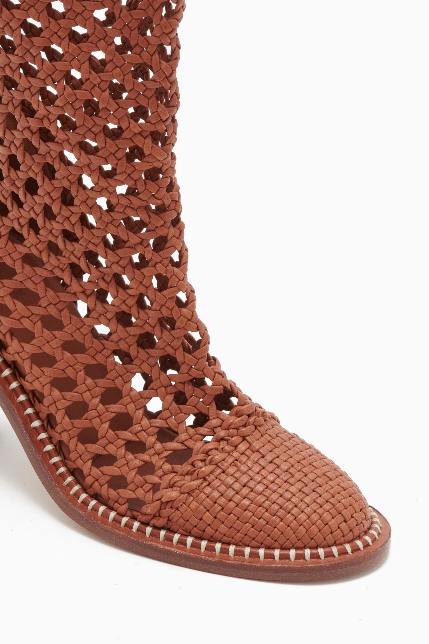 ULLA JOHNSON Hannah Woven Leather High Heel Boot - Sierra 5 ULLA JOHNSON Hannah Woven Leather High Heel Boot - Sierra - Image 3