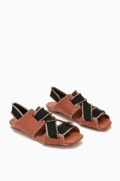 ULLA JOHNSON Yesenia Elastic Sandal - Sierra -Chic Clothing Store PF231006 ElasticSandal Sierra d r web 3840x update