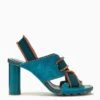 ULLA JOHNSON Bianca Elastic High Heel - Montego -Chic Clothing Store PF231007 ElasticHighHeel Teal a r web