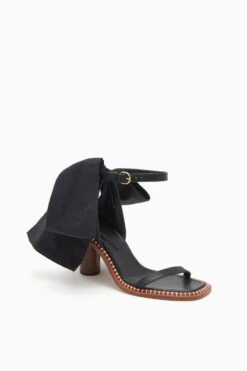 ULLA JOHNSON Lina Bow High Heel - Noir -Chic Clothing Store PF231013 LinaBowHighHeel NOIR b r web