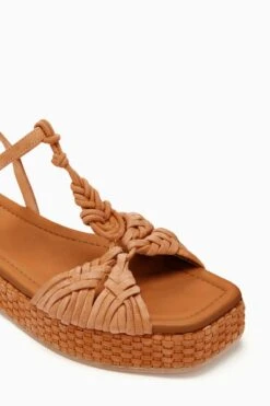 ULLA JOHNSON Shayna Macrame Braided Flatform - Sierra -Chic Clothing Store PF231021 BraidedFlatform Sierra c r web