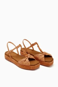 ULLA JOHNSON Shayna Macrame Braided Flatform - Sierra -Chic Clothing Store PF231021 BraidedFlatform Sierra d r web