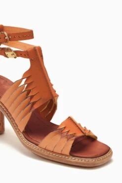 ULLA JOHNSON Madeira Heel - Sierra -Chic Clothing Store PF231021 MadeiraTwistedContrastHighHeel Sierra c r web