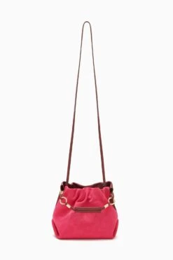 ULLA JOHNSON Remy Mini Handbag - Orchid Colorblock -Chic Clothing Store PF231113 RemyMiniHandbag Oxblood e r web