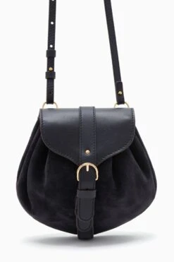 ULLA JOHNSON Paloma Ruched Convertible Crossbody - Midnight -Chic Clothing Store PF231117 PalomaRuchedConvertibleCrossbody MIDNIGHT c r web