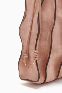 ULLA JOHNSON Adria Large Pleated Wave Bag - Blush -Chic Clothing Store PF231122 LargePleatedBag Nude c r web