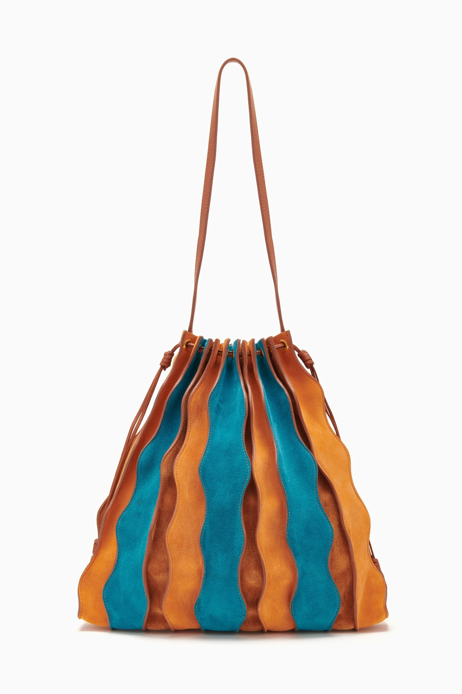 ULLA JOHNSON Adria Large Pleated Wave Bag - Montego Colorblock 4 ULLA JOHNSON Adria Large Pleated Wave Bag - Montego Colorblock - Image 2