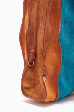 ULLA JOHNSON Adria Large Pleated Wave Bag - Montego Colorblock 9 ULLA JOHNSON Adria Large Pleated Wave Bag - Montego Colorblock -Chic Clothing Store PF231124 LargePleatedBag Sundew Teal Sierra c r web