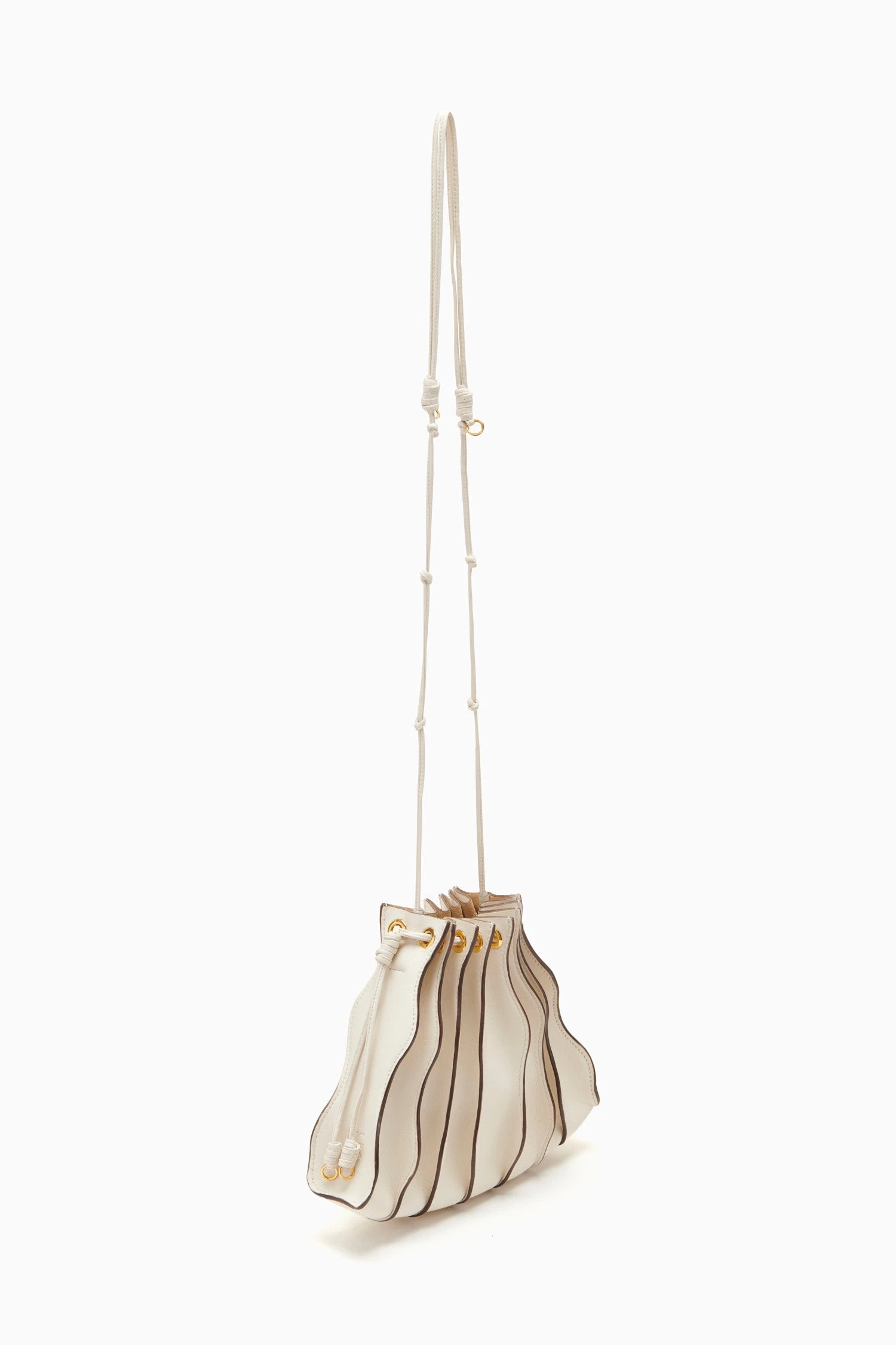 ULLA JOHNSON Adria Small Pleated Wave Bag - Alabaster 4 ULLA JOHNSON Adria Small Pleated Wave Bag - Alabaster - Image 2