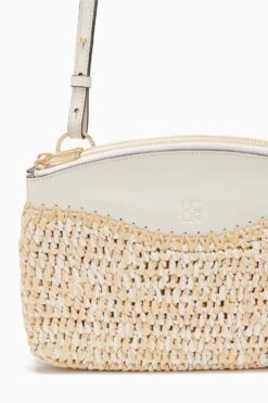 ULLA JOHNSON Maya Raffia Crossbody - Natural -Chic Clothing Store PF231137 RaffiaDoubleConvertiblePouch Natural c r web