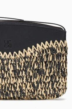 ULLA JOHNSON Maya Raffia Pouch - Noir Melange 10 ULLA JOHNSON Maya Raffia Pouch - Noir Melange -Chic Clothing Store PF231320 RaffiaPouch NoirMelange c r web