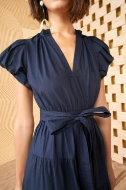 ULLA JOHNSON Ottilie Dress - Midnight -Chic Clothing Store SHOT 0152 ULLA JOHNSON OTTILIE DRESS MIDNIGHT 0184 ALT