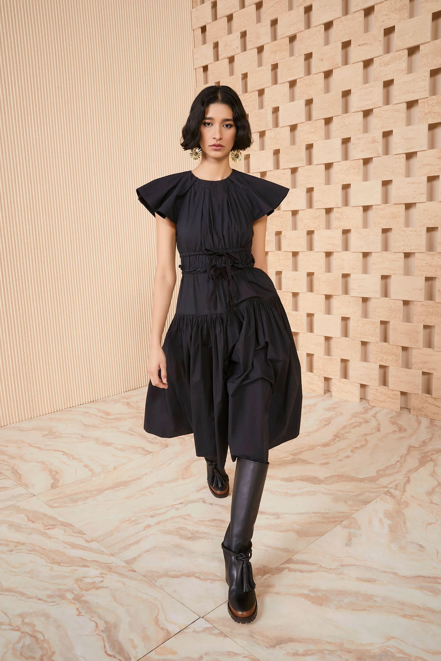 ULLA JOHNSON Delmara Dress - Noir 5 ULLA JOHNSON Delmara Dress - Noir - Image 3