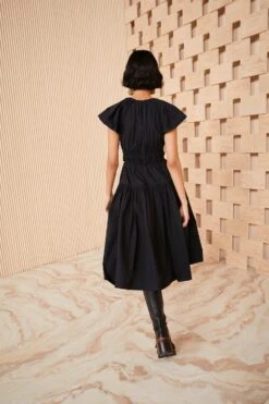 ULLA JOHNSON Delmara Dress - Noir 11 ULLA JOHNSON Delmara Dress - Noir -Chic Clothing Store SHOT 056 ULLA JOHNSON DELMARA DRESS NOIR UJ990114 0142