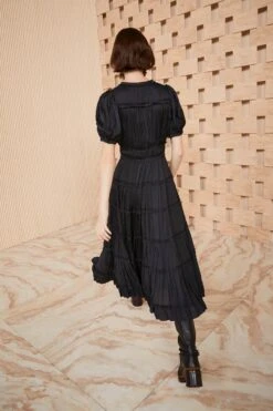 ULLA JOHNSON Olivia Dress - Noir -Chic Clothing Store SHOT 109 ULLA JOHNSON OLIVIA DRESS NOIR UJ990152 00501