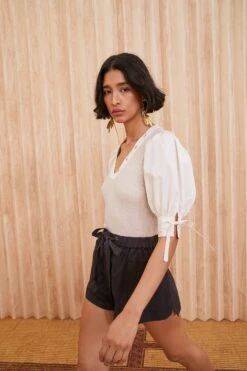 ULLA JOHNSON Pia Top - Oatmeal -Chic Clothing Store SHOT 137 0188 ulla johnson white pia top oatmeal UJ99 view 1