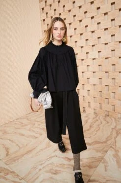 ULLA JOHNSON Marika Blouse - Noir -Chic Clothing Store SHOT 207 ULLA JOHNSON MARIKA BLOUSE NOIR UJ990208 0011