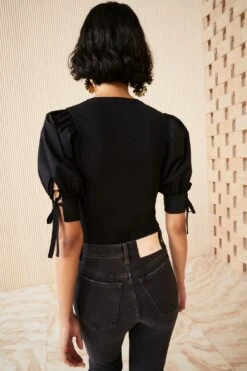 ULLA JOHNSON Pia Top - Noir -Chic Clothing Store TEST ULLA JOHNSON PIA TOP NOIR UJ990723 view 4