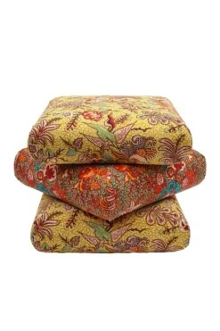 ULLA JOHNSON Wild Hibiscus Printed Pouf - Calla Lily