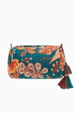 ULLA JOHNSON Priya Makeup Bag - Delphinium
