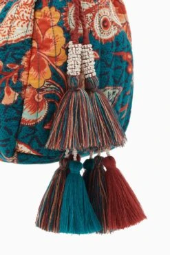 ULLA JOHNSON Priya Makeup Bag - Delphinium -Chic Clothing Store UJ991330 PriyaMakeupBag DELPHINIUM c r web