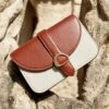 ULLA JOHNSON Esme Small Crossbody - Mahogany Colorblock -Chic Clothing Store UJ AW23 Alts L1 10 WEB