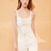 ULLA JOHNSON Ameline Tank - Ivory -Chic Clothing Store ULLA JOHNSON AMELINE TANK IVORY 01 MAIN