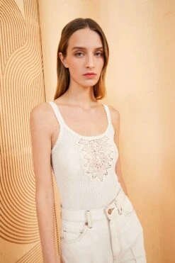 ULLA JOHNSON Ameline Tank - Ivory -Chic Clothing Store ULLA JOHNSON AMELINE TANK IVORY 05