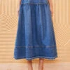 ULLA JOHNSON The Astrid Skirt - Danube Medium Indigo Wash -Chic Clothing Store ULLA JOHNSON ASTRID SKIRT DANUBE 02 0005 ALT