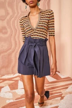 ULLA JOHNSON Abri Shorts - Midnight -Chic Clothing Store ULLA JOHNSON Abri Shorts MIDNIGHT 0065