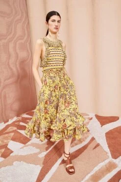 ULLA JOHNSON Acacia Skirt - Calla Lily -Chic Clothing Store ULLA JOHNSON Acacia Skirt CALLA LILY 03