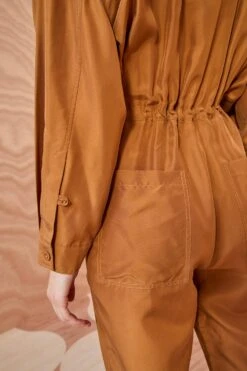 ULLA JOHNSON Aida Jumpsuit - Chestnut -Chic Clothing Store ULLA JOHNSON Aida Jumpsuit CHESTNUT 04